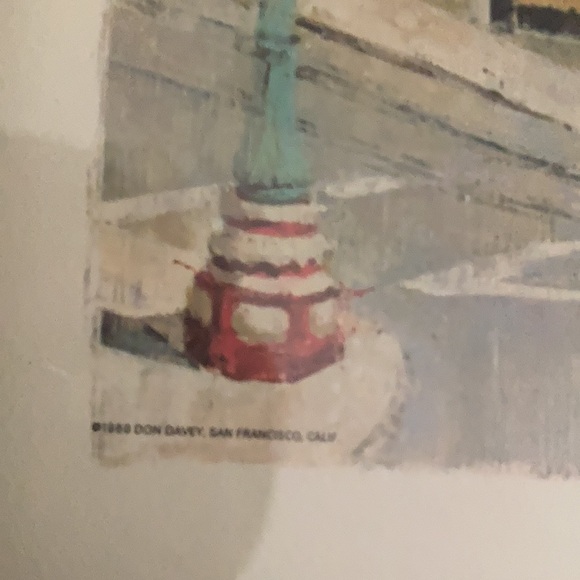 ⛰⛩ 1968 Don Davey Print Chinatown Dragon Gate Framed Print - VERY GOOD! 🚠🖍 - Picture 6 of 8